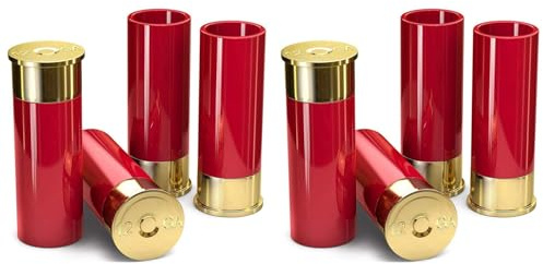 Kopinma Plastic Shot Glasses, 12 Gauge Shot Glasses with Gift Box, Tequila Shot Cups in Gothic Style, Shot Cups for Whiskey Tequila Vodka Liquor, Wedding Party Gifts