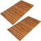 Deuba® 2X Tapis de Bain en Bois Tapis de Sol antidérapant en Bois d'acacia Caillebotis Salle de Bain 76x50cm