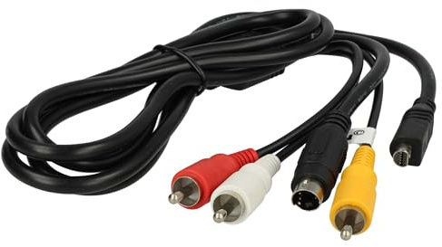 vhbw Audio Video Composite Kabel kompatibel mit Sony DCR-HC24E | DCR-HC27E, DCR-HC27, DCR-HC26, DCR-HC26E Kamera, Digitalkamera - AV-Kabel, 1,5 m