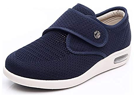 Scarpa Ortopedica Scarpe Diabetiche Scarpe da Passeggio da Donna in Memory Foam con Cuscino d'Aria Casual,Blu,40 Scarpe per La Casa Larghe E Diabetiche