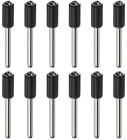 QUARKZMAN 12pcs 1/4 pouce Ponçage Tambour Caoutchouc Mandrins 1/8 pouce Tige Ponçage Manchon Support pour Tambour Ponceuse Rotatif Meuleuse