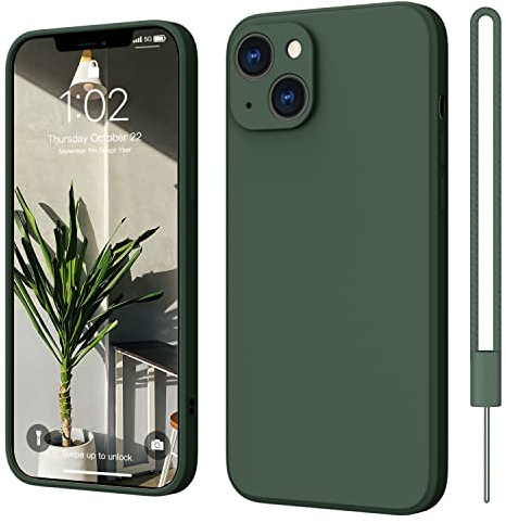iPhone 14 Hülle Silikon Case, ElestBela Hanyhülle iPhone 14 Ultra Dünn Slim mit Microfiber, Kratzfeste Rundumschutz Case Schutzhülle Hülle für iPhone 14 6.1'' 2022 Grün