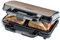 Bestron XL Sandwichmaker, Antihaftbeschichteter Sandwich-Toaster für 2 Sandwiches, inkl. automatischer Temperaturregelung & Bereitschaftsanzeige, 900 Watt, Farbe: Hellbeige/Satin