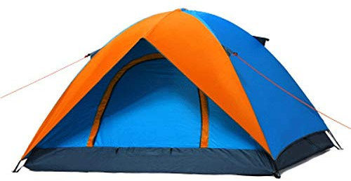Campingzelt für 3 Personen mit zwei Türen, Anti-UV-Strandzelt, wasserabweisend, leichtes Zelt für Rucksackreisen, geräumiger Outdoor-Unterschlupf mit Tragetasche für Familien-Camping