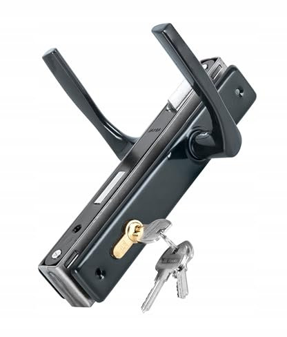 ADGO Torschloss + Schließzylinder 30/30 + Türklinke - Einsteckschloss Zylinderschloss - Tür Komplett Set Beschlag - Türschloss - Türgriffe - Zylinder - Drückergarnitur - Türbeschlag - Torbeschläge