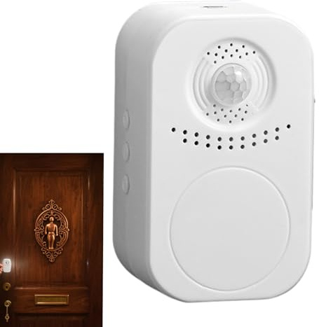 Tür Sensor Gong - Wohnungs Alarmanlage - Intelligentes Bewegungsmelder Alarmsystem mit Einlass Begrüßungsfunktion für Außenbereich Zuhause Wohnungen und Geschäfte