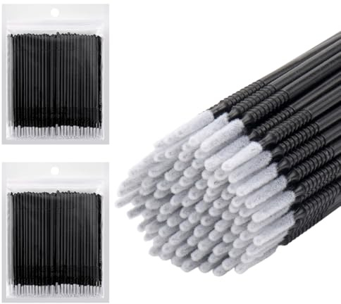 200 piezas que incluye pinceles para labios, pinceles para pestañas, pinceles aplicadores desechables y puntas de microfibra para extensiones de pestañas y aplicación de maquillaje