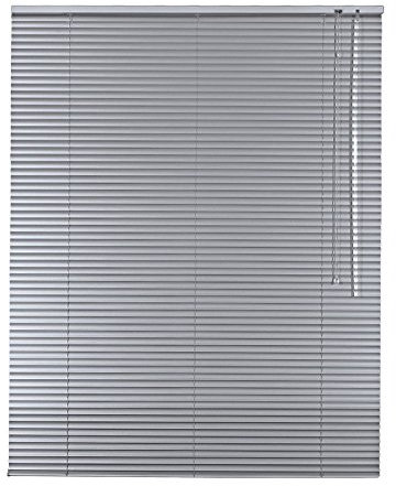 Original Easy-Shadow Aluminium Jalousie Jalousette Breite 120 x 150 cm Höhe in Farbe silber - Bedienseite rechts - Fensterjalousie Jalousien Alu-Jalousien Alu-Jalousetten Fenster Rollo Lamellenbreite 25 mm Lamellen / Maßanfertigung