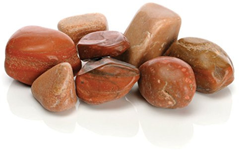 biOrb 46051 Juego de guijarros, rojo - atractiva decoración de acuario para diseñar el fondo, compuesto de guijarros de mármol | adecuado para agua dulce y agua marina