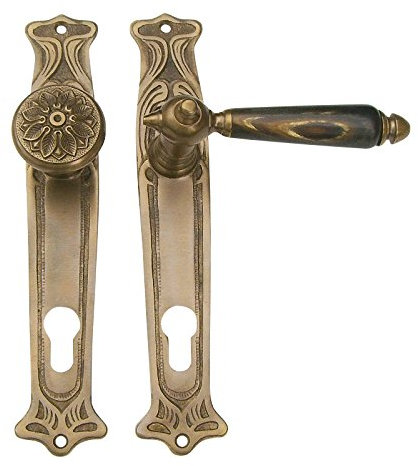 Wohnungstür Türbeschlag Jugendstil Messing antik #13-3a-AHN-72