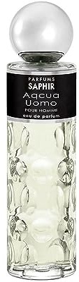 PARFUMS SAPHIR CRO Aqua Uomo - Eau de Parfum con atomizador para hombre - 200 ml