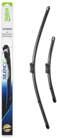VALEO Silencio Escobilla - VF890 - Kit de Hojas Planas Originales 750 mm/500 mm - Alto Rendimiento, Visibilidad Superior en Carretera, Fácil Instalación - Delanteras - Juego de 2 Escobillas - 577890