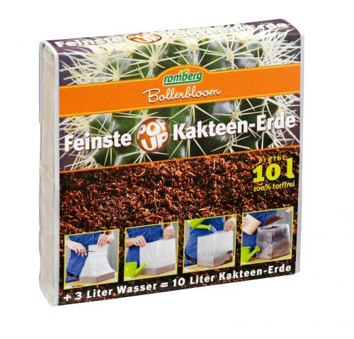 ROMBERG 76560K Kakteen Erden 10L Pop Up Packung