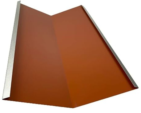 Kehlbleche 2 m lang Aluminium farbig 0,8 mm (mittel, Rot RAL 8004)