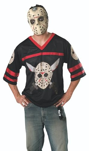 Fredag den 13:e, Jason hockeytröja och mask kostym, Svart, one size