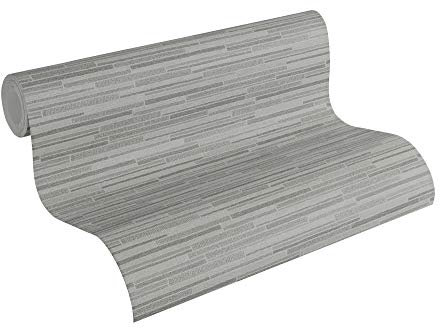 A.S. Création Vliestapete Best of Wood`n Stone 2nd Edition Tapete in Stein Optik fotorealistische Steintapete Naturstein 10,05 m x 0,53 m grau schwarz Made in Germany 709714 7097-14