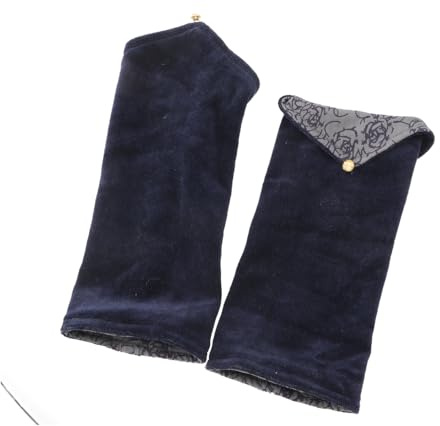 GURU SHOP Handstulpen aus Samtstoff, Wendestulpen, Pulswärmer | Wendbare Stulpen, weiches Samt und Baumwolle, stylisch, ideal für kalte Tage, vielseitig einsetzbar.