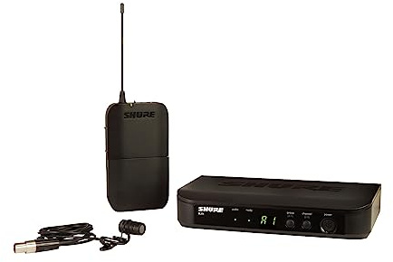 Micrófono inalámbrico Shure BLX14/W85 UHF - Adecuado para oradores y artistas - Batería dura 14 horas, alcance de 100m - Incluye micrófono de solapa WL185 y receptor de canal único - Banda S8