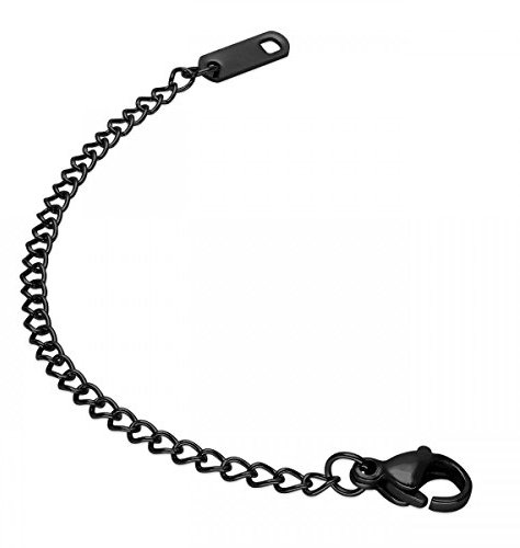 Soul-Cats Kettenverlängerung Kettchen Verlängerung Karabinerverschluß, Farbe: schwarz