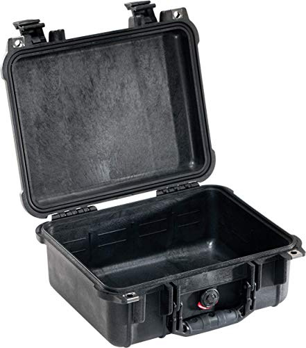 PELI 1400 ultratålig skyddsväska för objektiv och kameratillbehör, IP67-vatten- och dammtät, 9 liters kapacitet, tillverkad i Tyskland, inget skum, svart