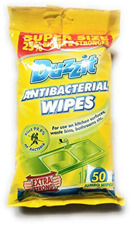 Duzzit 25% EXTRA FREE - Salviettine antibatteriche, confezione da 50