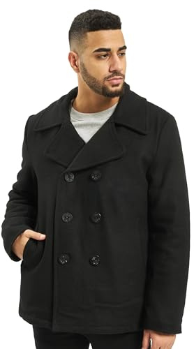 Brandit Pea Coat, Color: black, Size: L
