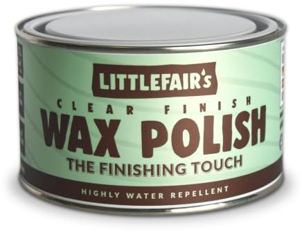 Littlefair's Wax Polish For Wood Cire à bois non toxique et hautement hydrofuge pour meubles (500ml, Finition claire)