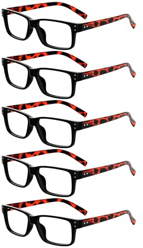 Eyekepper 5 stueck Klassische Federn-Scharnier Lesebrille Sonne Lesebrille
