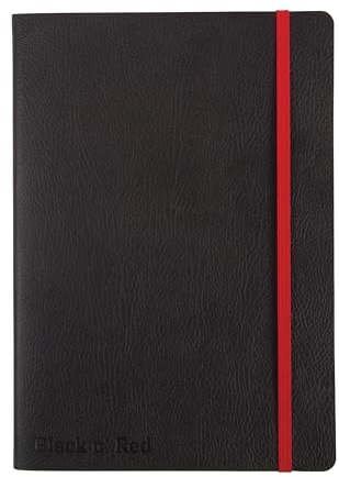 Black n' Red A5 Soft Cover Journal - Ruled with Numbered Pages