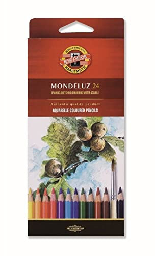 KOH-I-NOOR 3718 Uws-Farbstift-und Aquarellfarbstiftetuis Aquarellstiftetui Mondeluz