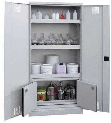 betriebsausstatter Chemie-/Giftschrank lxaxf 1950 x 950 x 500, 30 min feuerfest