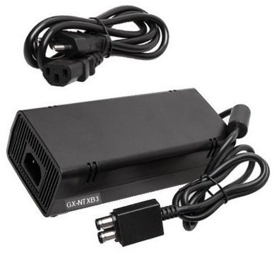 Recambio Cable Cargador Con Fuente De Alimentación Adaptador de CA para Microsoft Xbox360 Delgada Xbox 360 delgada 135 W Suitable para X-360 delgada Charger adecuado adecuado para xbox 360 delgada