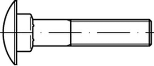 DIN 603 8.8 galvanisch verzinkt Flachrundschrauben mit Vierkantansatz - Abmessung: M8x30 (200 Stück)