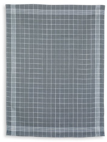 KRACHT, Halbleinen Geschirrtuch Trockenperle vollbunt anthrazit, 60x80
