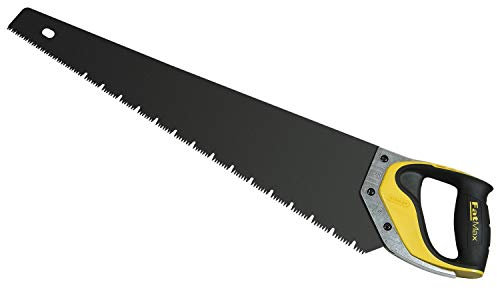 STANLEY 2-20-534 Scie Égoïne 550Mm - Gamme FATMAX - Fabriqué En France - Denture JetCut 7 Dents - Pour Plaque De Plâtre - Traitement HardPoint - Lame Acier Qualité Suédoise - Traitement Blade-Armor