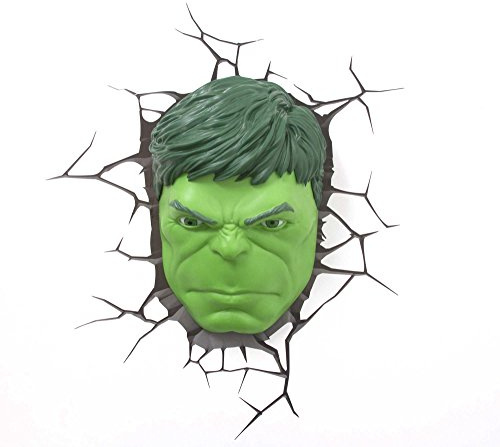 3DLightFX Marvel Avengers Hulk Face 3D Deco Light