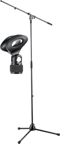 K&M 210/2 Mikrofonstativ Schwarz SET inkl. Klemme