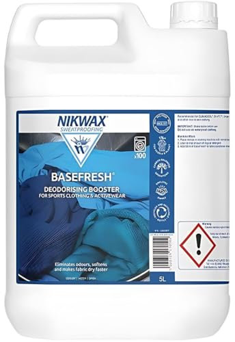 Nikwax BASEFRESH 5 Litre, Deodorising Sports Fabric Conditioner for Next To Skin Clothing. Deodorizes, Accelerates Drying & Improves Wicking Of Technical Base Layers. Easy to Use In Washing Machine