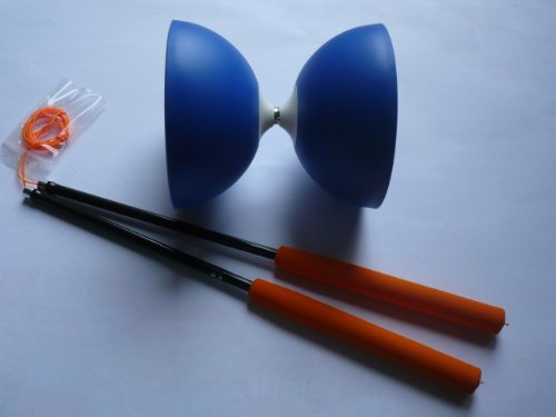 Henrys Circus Diabolo Blau mit ULK2 Weiss + Carbon schwarz-orange