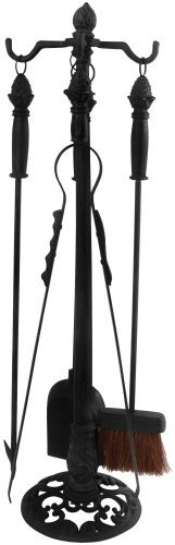 Gusseisernes Kaminbesteck - Schwarz