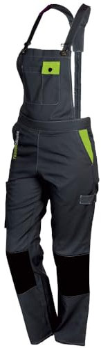 Fashion Sécurité Pep's Arbeitslatzhose für Damen, Grau (Grau/Zitrone), Größe: S (36/38) EU