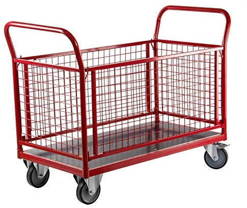 DEMA Transportwagen mit 1 Boden und 4 Gitterwänden