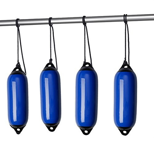 ARBO-INOX Marine Fender Set 4 stück Bootsfender Rammschutz blau 150x580 mm