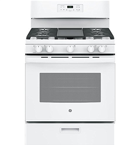 GE 30 in. 5.0 cu. ft. Freestanding Gas Range in White with Griddle