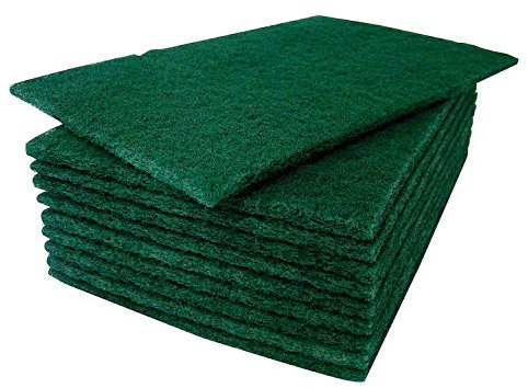 HeRO Dish Scrubber Scouring Pads - Household Scrub Pads for Stove Top Cleaner and Kitchen Scrubbers for Dishes, Cuts Solvents & Greasy Messes, Green 4.5 x 6 inch (Pack of 40)