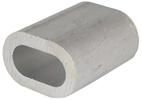 Pressklemme aus Aluminium DIN EN 13411-3 (DIN 3093) - (15 Stück) - Ds = 12 mm - Alu Klemme Presshülsen Drahtseilklemmen OVAL