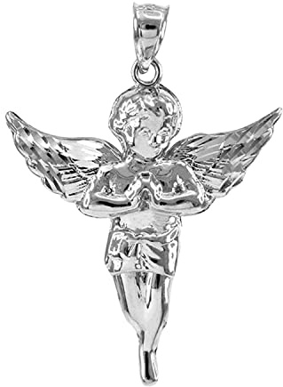 Religious Jewelry .925 Sterling Silver Angel Charm Pendant - Pendant Only