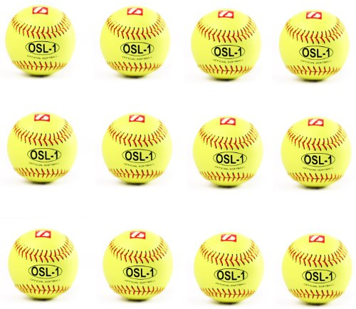 BARNETT OSL-1 Wettkampf-Softball, 30,5 cm, Gelb, 1 Dutzend