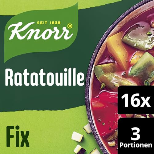 Knorr Fix Würzmischung Lecker Veggie Ratatouille leckere Gemüsepfanne ohne geschmacksverstärkende Zusatzstoffe 16x 40 g