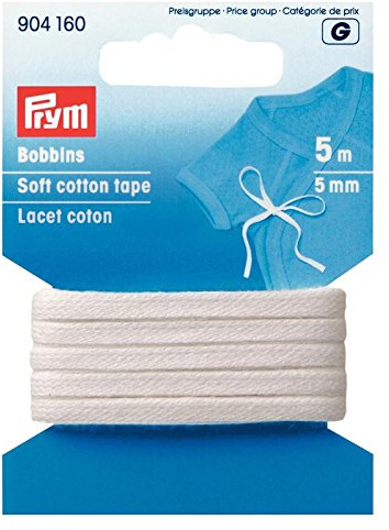 Prym 904160 Bobbins Band, Cotton, Weiss, 5 m SB